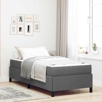 vidaXL Boxspring bed Donkergrijs, Zwart 100 x 200 cm beschikbaar voor biedingen