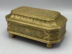 schitterend decoratieve antiek messing kist - Kist - Messing