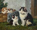 Benedikt Paul Kögl ( 1892-1973) - Kittens Playing with Cat