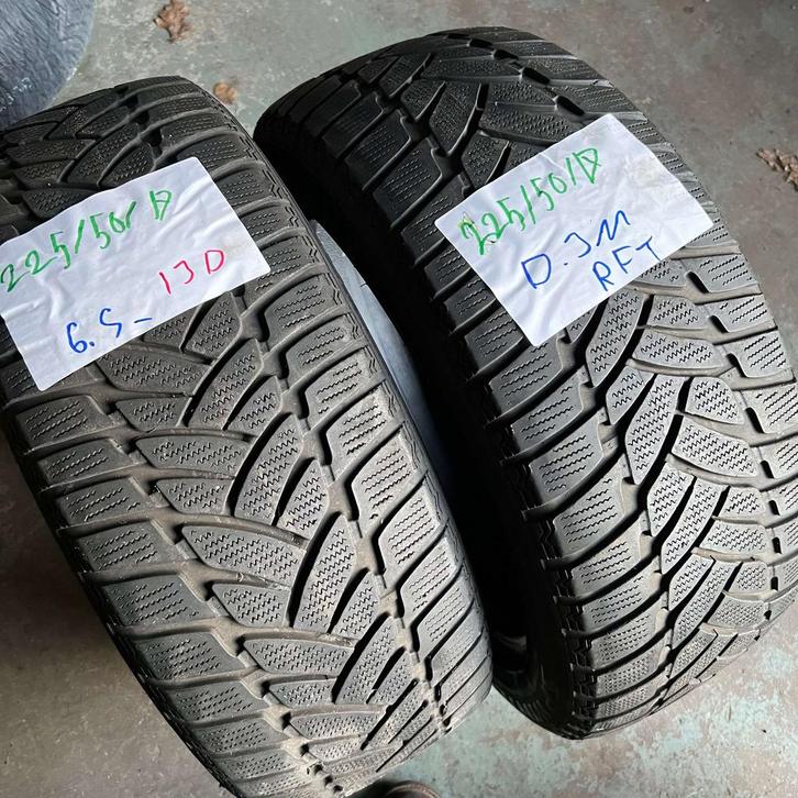 2 x Dunlop SP Winter Sport 3D 225-50-17 RFT Winterbanden..., Auto-onderdelen, Banden en Velgen, 17 inch, Winterbanden, 225 mm