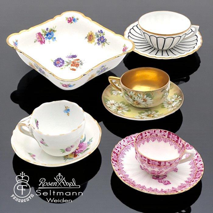 Themacollectie - 4x collectie kopjes met schoteltjes +, Antiek en Kunst, Antiek | Speelgoed