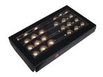 Kerstballen 5 cm. op lange draad lichtgoud combi doos 30st, Ophalen of Verzenden, Nieuw