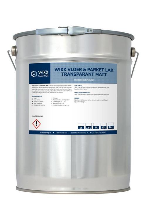 Wixx Vloer & Parket Lak Transparant Matt 2.5L, Doe-het-zelf en Verbouw, Verf, Beits en Lak, Lak, Overige kleuren, Nieuw, Minder dan 5 liter