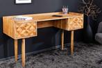 Massief houten bureau ALPINE 135 cm natuurlijke, Ophalen of Verzenden, Nieuw