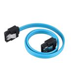 SATA3 kabel 50cm 180/180 met clip Blauw, Ophalen of Verzenden, Nieuw