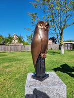 Beeld, XL Bronze Owl - 43 cm - Brons, Marmer, Antiek en Kunst