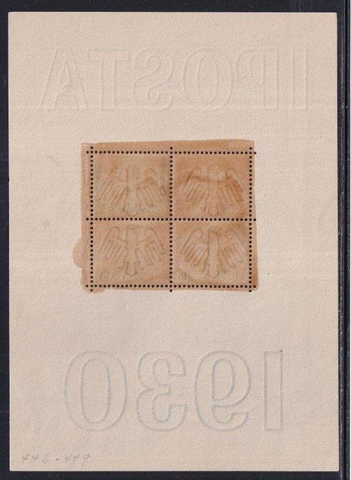 Duitse Rijk 1930 - Blockausgabe: IPOSTA. - Michel: 1, Postzegels en Munten, Postzegels | Europa | Duitsland
