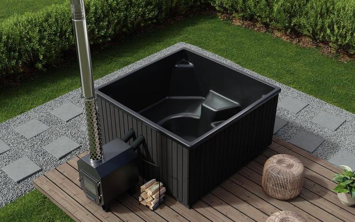 Scandic Hottubs | Cube Hottub 2x2m kunststof kuip, Tuin en Terras, Zwembaden, 200 tot 400 cm, Vierkant, Nieuw, Overige typen, 80 tot 120 cm