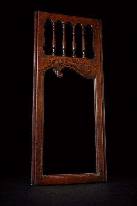 Spiegel - Hout - Frankrijk XIXe eeuw - Hoogte: 110 cm, Antiek en Kunst, Antiek | Overige Antiek