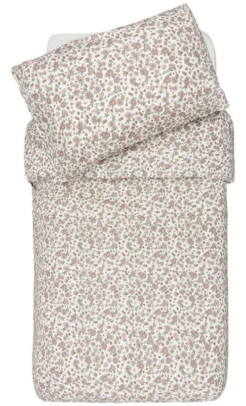 Jollein Retro Flowers Dekbedovertrek en Sloop 100 x 140 cm, Kinderen en Baby's, Kinderkamer | Beddengoed, Nieuw, Verzenden
