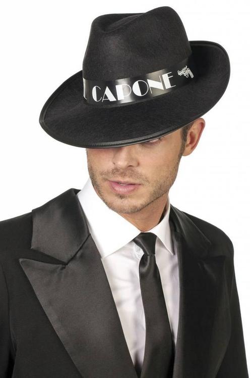 Al Capone hoed zwart eco, Kleding | Dames, Carnavalskleding en Feestkleding, Nieuw, Ophalen of Verzenden