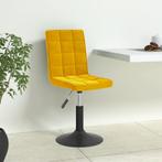 vidaXL Eetkamerstoelen draaibaar 4 st fluweel mosterdgeel, Huis en Inrichting, Stoelen, Verzenden, Nieuw