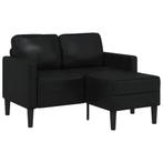 vidaXL 2-zitsbank met ligstoel L-vormig 125 cm kunstleer, Verzenden, Nieuw, Tweepersoons, Leer
