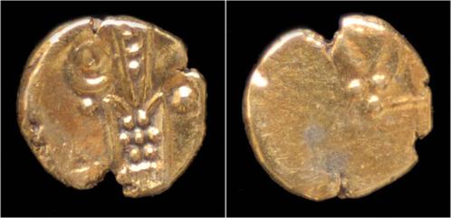 1658-1795ad India Dutch Voc company Av fanam goud, Postzegels en Munten, Munten | Europa | Niet-Euromunten, Verzenden