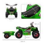 TRUUSK Oplaadbare Kinderquad Groen - Met Aanhanger - 2,5 Km/, Verzenden, Nieuw