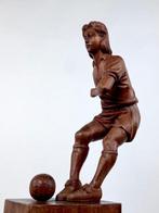 sculptuur, Calciatore scolpito in legno con numero 10 - 38, Antiek en Kunst