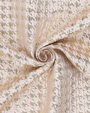 Polyester Pied De Poule Metallic Goud, Hobby en Vrije tijd, Stoffen en Lappen, Nieuw