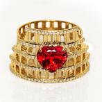 Zonder minimumprijs - Ring - 14 karaat IGI 3.00 ct Intense, Nieuw