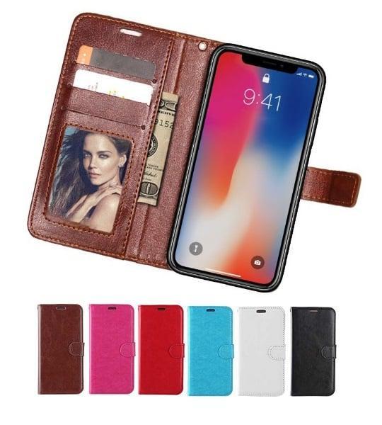 iPhone X / Xs Leren Portemonnee Hoesje Met Pasfotovakje, Telecommunicatie, Mobiele telefoons | Hoesjes en Frontjes | Apple iPhone