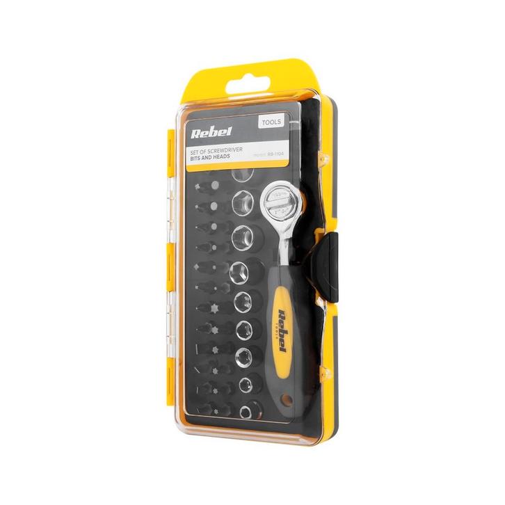 Bitset voor schroevendraaiers - 38 delig - Met ratel en verl, Doe-het-zelf en Verbouw, Gereedschap | Handgereedschap, Nieuw, Ophalen of Verzenden