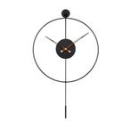 Zeckhome Aurora Royale Zwart – Luxe Wandklok 60 cm – Walnoot, Huis en Inrichting, Woonaccessoires | Klokken, Verzenden, Nieuw