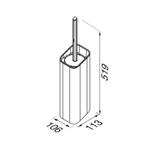Toiletborstel Met Houder Geesa Shift Zwart (Zwarte Deksel en, Ophalen of Verzenden, Nieuw