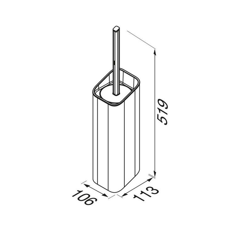 Toiletborstel Met Houder Geesa Shift Zwart (Zwarte Deksel en, Doe-het-zelf en Verbouw, Sanitair, Ophalen of Verzenden