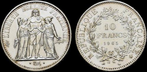 France 10 francs 1965 Unc zilver, Postzegels en Munten, Munten | Europa | Niet-Euromunten, Verzenden