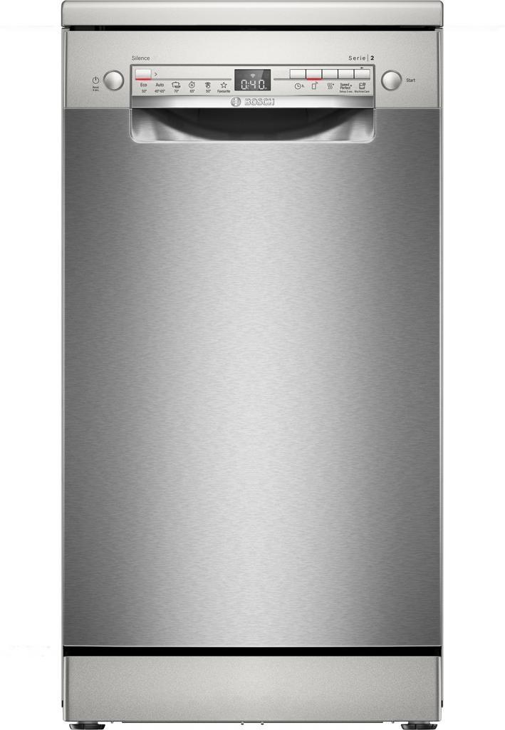 Bosch SPS2HKI58E vrijstaand vaatwasser - 45 cm - rvs-look, Witgoed en Apparatuur, Vaatwasmachines, 45 tot 60 cm, Vrijstaand, Energieklasse A of zuiniger