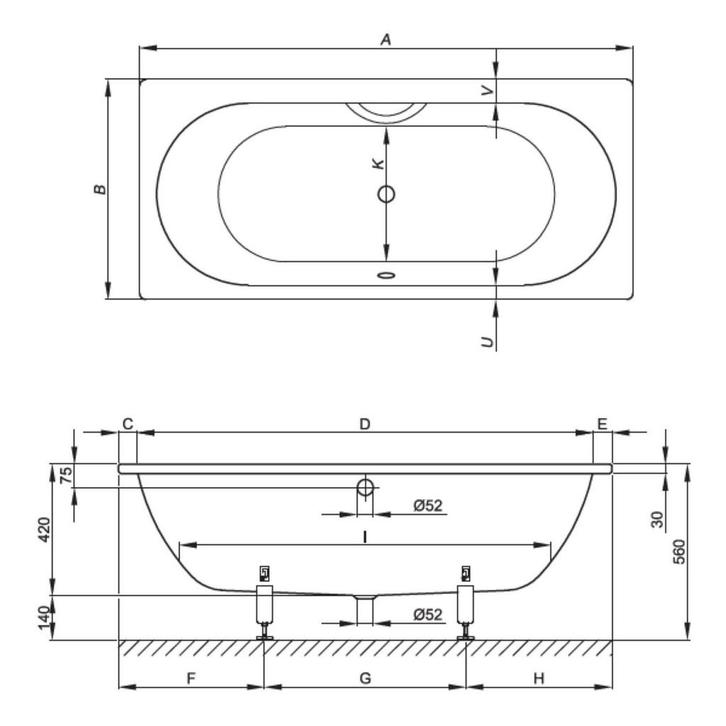 Ligbad Bette Starlet 175x80 cm Pergamon, Doe-het-zelf en Verbouw, Sanitair, Ophalen of Verzenden