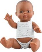 Paola Reina - Babypop donkere jongen met ondergoed (34 cm), Nieuw