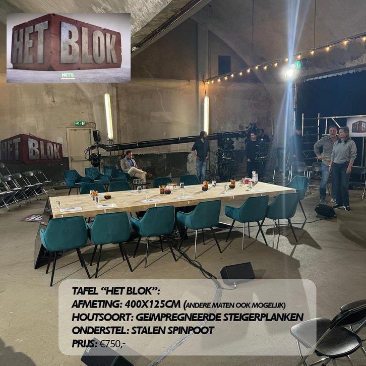 Grote tafel op maat | Grote vergadertafel | Houten tafel, Huis en Inrichting, Tafels | Eettafels, 100 tot 150 cm, 200 cm of meer