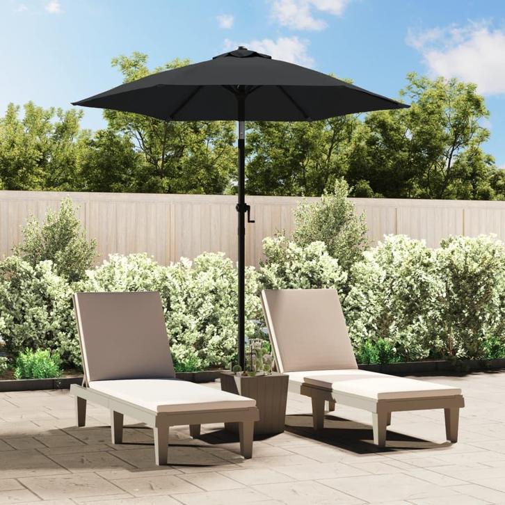 vidaXL Parasol 200x224 cm aluminium antraciet, Tuin en Terras, Parasols, Nieuw, 2 tot 3 meter, Verzenden