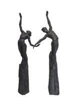 Beeldje - Man en vrouw - 53 cm (2) - Hars, Antiek en Kunst