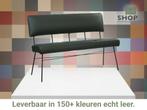 Leren eetkamerbank Solid - Hermes Verde (donkergroen) -, 150 tot 200 cm, Nieuw, Ophalen of Verzenden, Rechte bank
