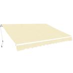 vidaXL Luifel handmatig uittrekbaar 400 cm crème, Verzenden, Nieuw