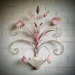 Wandlamp - Smeedijzer - Roze tole wandlamp, Antiek en Kunst, Curiosa en Brocante