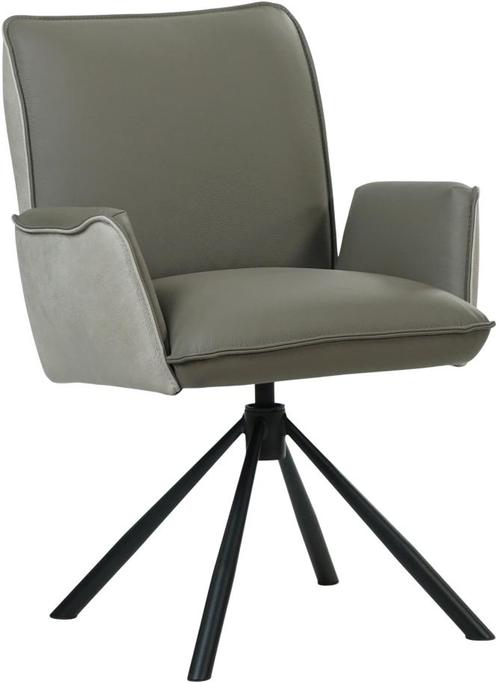 Leren eetkamerstoel Duo - draaibaar - automatisch terug naar, Huis en Inrichting, Stoelen, Eén, Overige kleuren, Nieuw, Leer, Ophalen of Verzenden