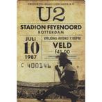 Concert Bord - U2 Stadion Feyenoord Rotterdam 1987, Verzamelen, Ophalen of Verzenden, Nieuw, Poster, Artwork of Schilderij