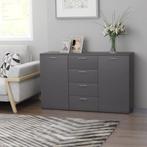 vidaXL Dressoir 120x35,5x75 cm bewerkt hout grijs, 100 tot 150 cm, Verzenden, Nieuw, 25 tot 50 cm