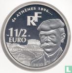 Frankrijk 1½ euro 2003 (PROOF) From Athens 1896 to Athen.., Postzegels en Munten, Munten | Europa | Euromunten, Verzenden, Goud