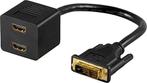 DVI-D Dual Link (m) - 2x HDMI (v) splitter - 0,10 meter, Nieuw, Verzenden
