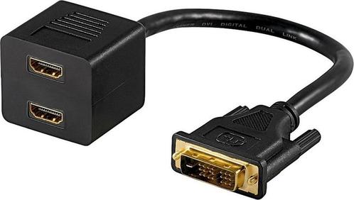 DVI-D Dual Link (m) - 2x HDMI (v) splitter - 0,10 meter, Audio, Tv en Foto, Televisiebeugels, Verzenden