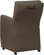 Bruine leren landelijke eetkamerfauteuil - Toledo Leer Moss, Huis en Inrichting, Stoelen, Overige kleuren, Nieuw, Leer, Ophalen of Verzenden