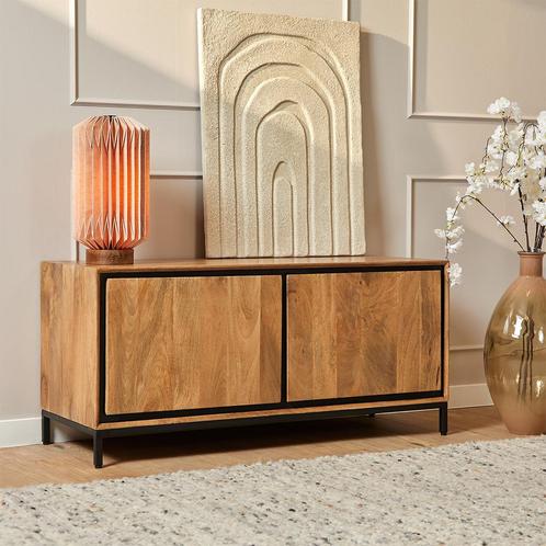 *WOONWINKEL* Starfurn RichWood Klein Tv-meubel Mangohout 120, Huis en Inrichting, Kasten | Televisiemeubels, Nieuw, Verzenden