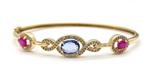 Armband - 18 karaat Geel goud - 3.23ct. tw. Saffier - Robijn, Nieuw