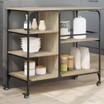 vidaXL Keukentrolley 100x45x89,5 cm bewerkt hout sonoma, Verzenden, Nieuw