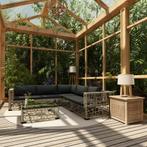 vidaXL 6-delige Loungeset met kussens poly rattan grijs, 6 zitplaatsen, Nieuw, Loungeset, Verzenden