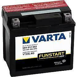 Varta YTX5L-BS Powersports AGM Accu 12V 4Ah 114x71x106x106, Motoren, Onderdelen | Overige, Verzenden