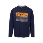 -50% Trespass  Trespass Heren flinder bedrukt t-shirt met la, Verzenden, Nieuw, Blauw
